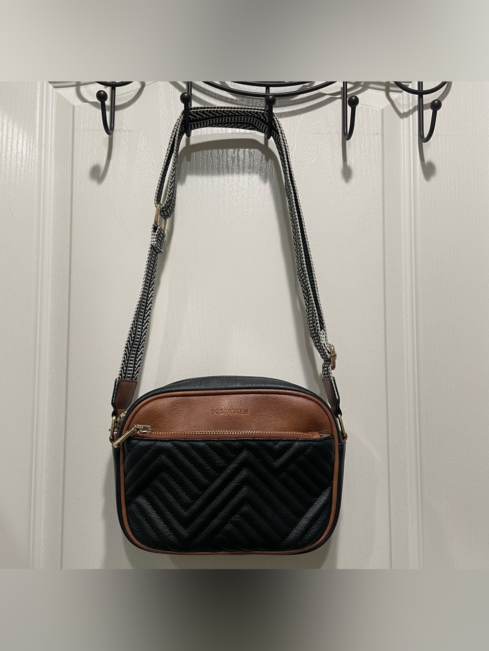 BOSTANTEN Quilted Crossbody Bag Vegan Leather Travel Resortwear Boho Festival - Picture 8 of 13